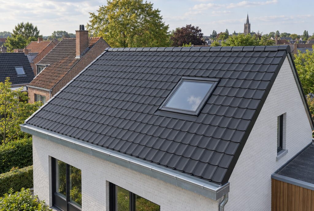 Re-tiled, insulated roof